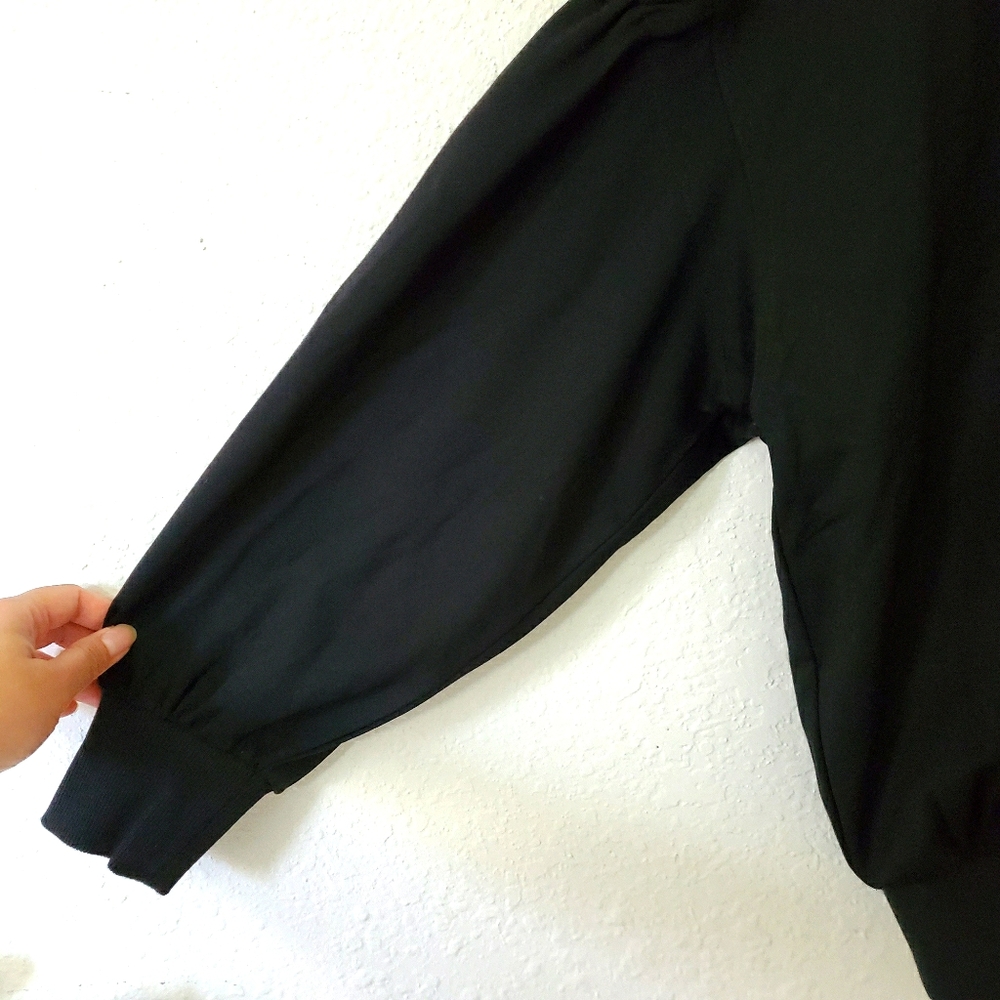 CAbi Chance Zip Up Bomber Jacket Black Small - Picture 3 of 10